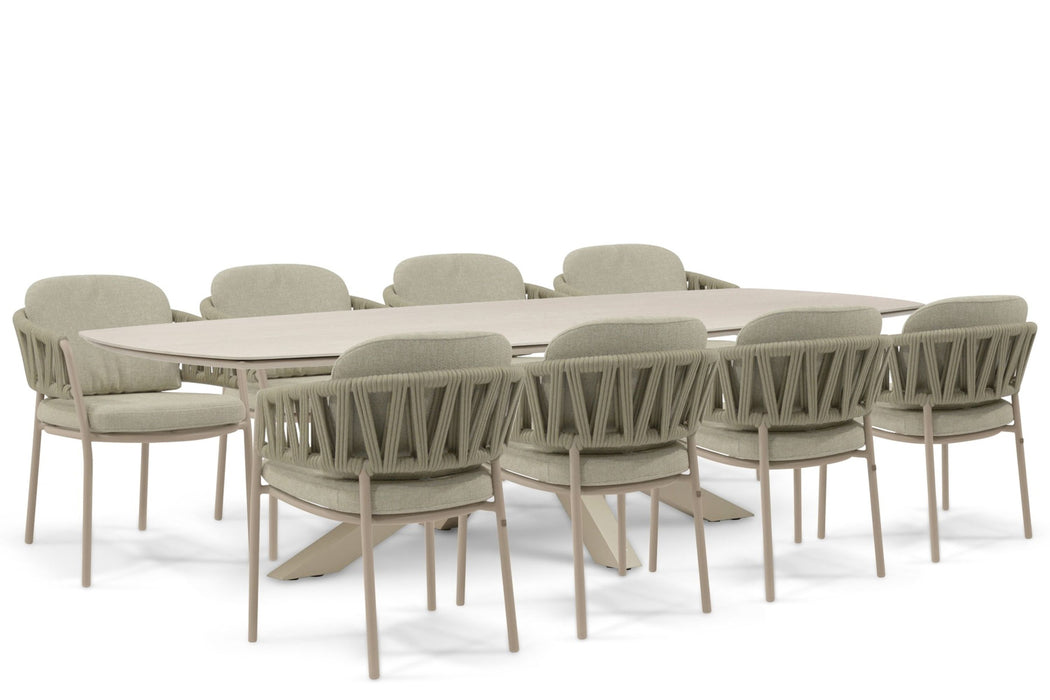 4 Seasons Outdoor Calma/Voyage 300x120 cm dining tuinset 9-delig