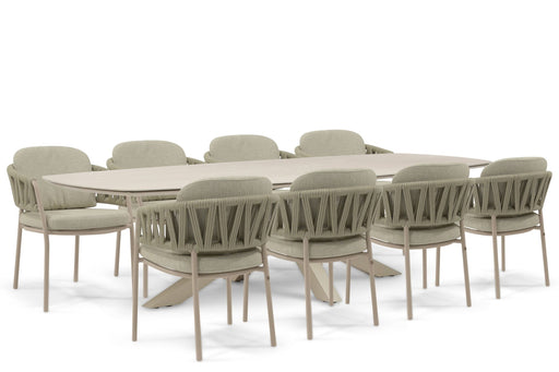 4 Seasons Outdoor Calma/Voyage 300x120 cm dining tuinset 9-delig