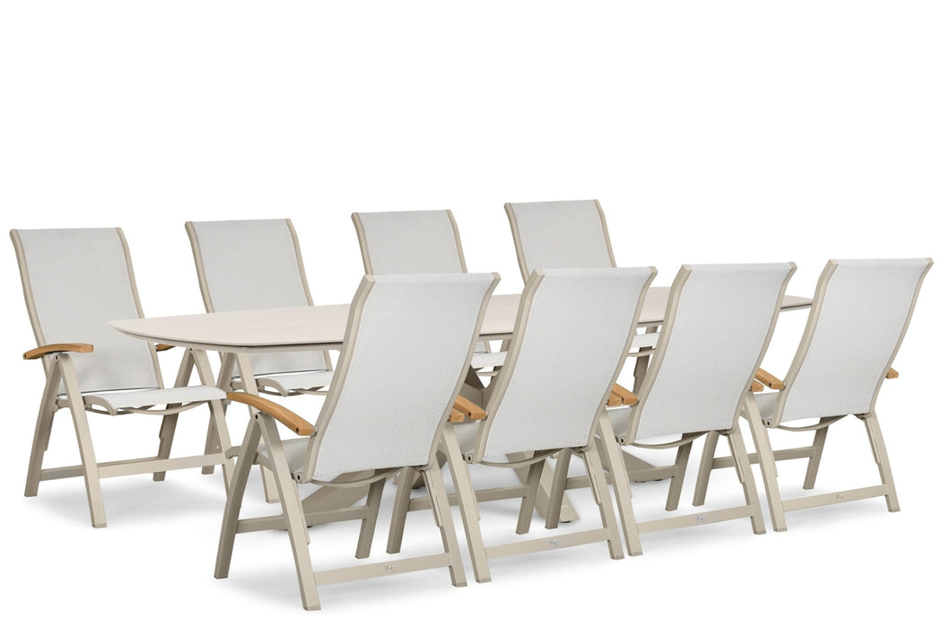 Presto Tarenta/Voyage 300x120 cm dining tuinset 9-delig