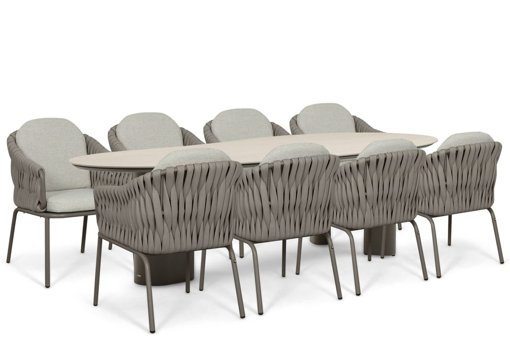 Santika Amadora/Weave 300x120 cm dining tuinset 9-delig