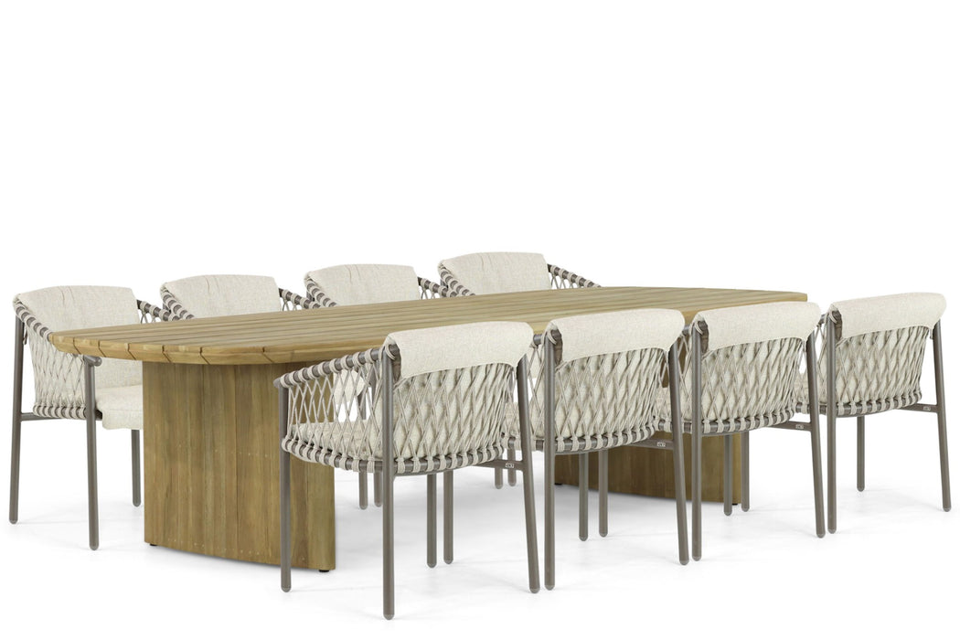 4 Seasons Outdoor Allora/Falcon 300 cm dining tuinset 9-delig - 22968
