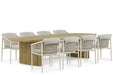 4 Seasons Outdoor Allora/Falcon 300 cm dining tuinset 9-delig - 22965