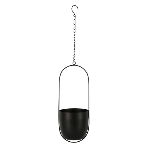 Nest of Nora Hangende bloempot - Metaal 15,5x14,5x37,5 cm - Zwart