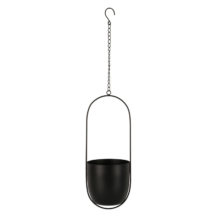 Nest of Nora Hangende bloempot - Metaal 15,5x14,5x37,5 cm - Zwart
