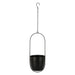 Nest of Nora Hangende bloempot - Metaal 15,5x14,5x37,5 cm - Zwart