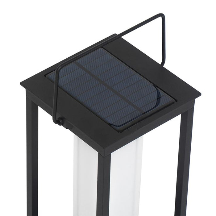 Moderne buitenlamp zwart LED dimmer solar - Denlu