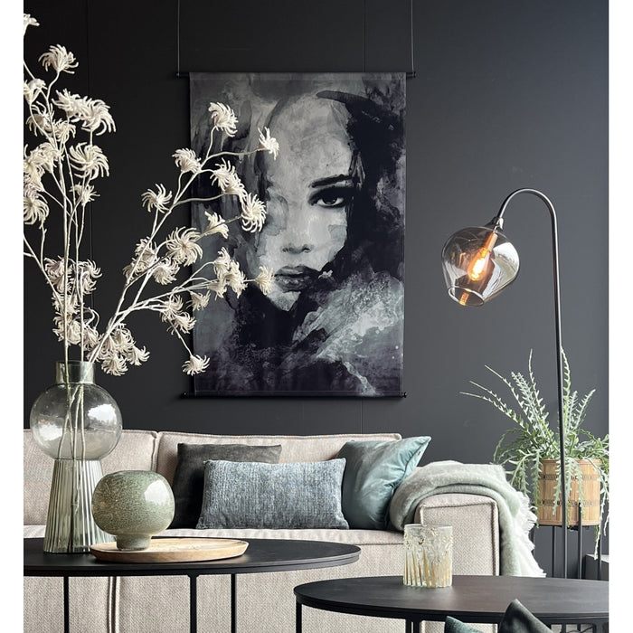 Wandkleed Portret - velvet wanddeco - 105x136