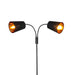 Moderne vloerlamp zwart 2-lichts - Carmen - ThatLyfeStyle