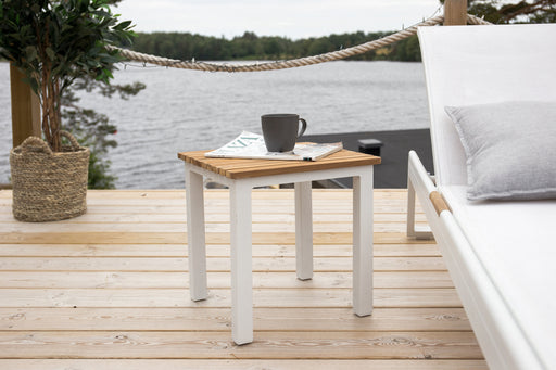 Nohr Outdoor Bijzettafel Constantina Teakhout, 40 x 40cm - Naturel - Vierkant