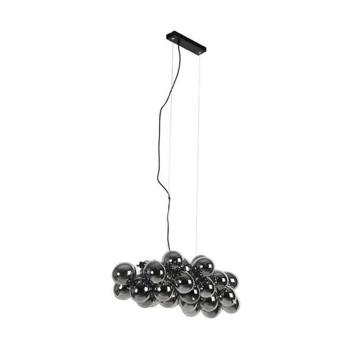 Design hanglamp zwart smoke glas 8-lichts - Uvas - ThatLyfeStyle