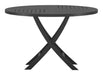 Nohr Ronde Tuintafel Amberia Teak, Ø120cm - Zwart