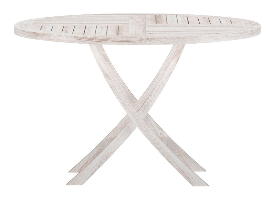 Nohr Ronde Tuintafel Amberia Teak, Ø120cm - Whitewash