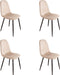 PoleWolf - Blossom stoel - Velvet - Sand White - Korting- Set van 4 - ThatLyfeStyle