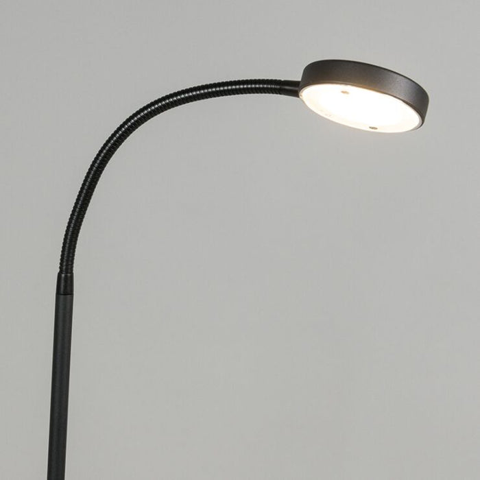 Moderne vloerlamp zwart LED verstelbaar - Trax