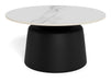 Sohome Ronde Salontafel Noelle Keramiek, 70cm - Wit/Zwart - ThatLyfeStyle