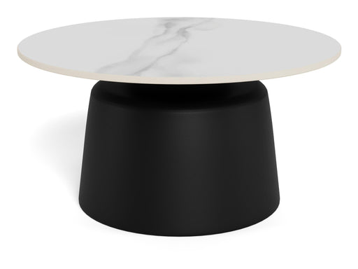 Sohome Ronde Salontafel Noelle Keramiek, 70cm - Wit/Zwart - ThatLyfeStyle