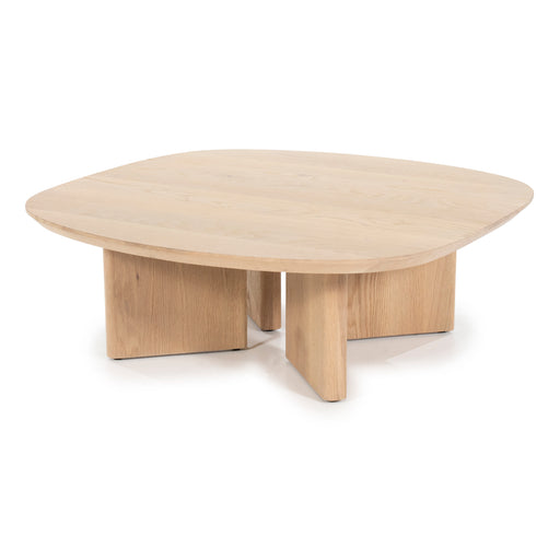 Eleonora Salontafel Stef Eiken, 80 x 80cm - Naturel - Vierkant