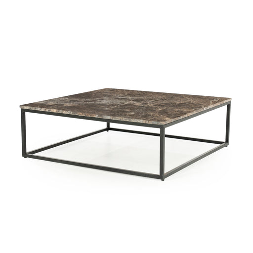Eleonora Vierkante Salontafel Rico Marmer, 98 x 98cm - Zwart