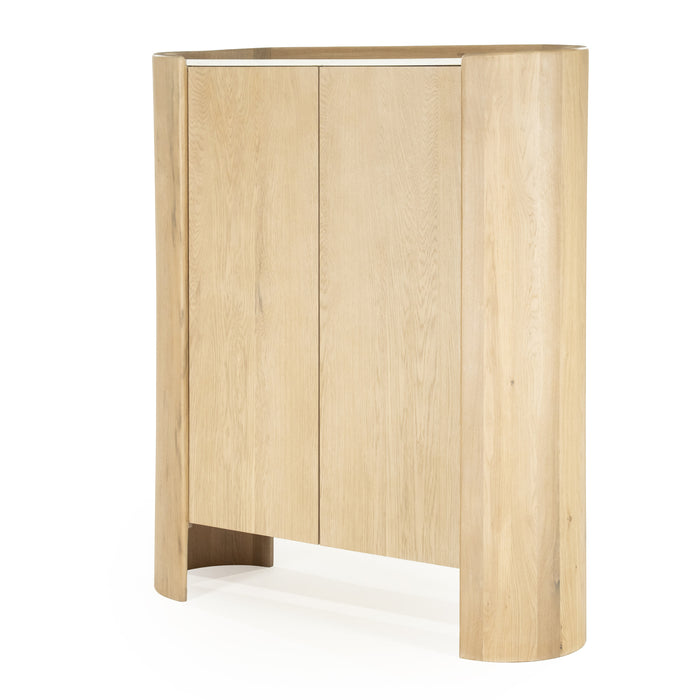 Eleonora Opbergkast Don Marmer en eikenhout, 140 x 120cm - Naturel