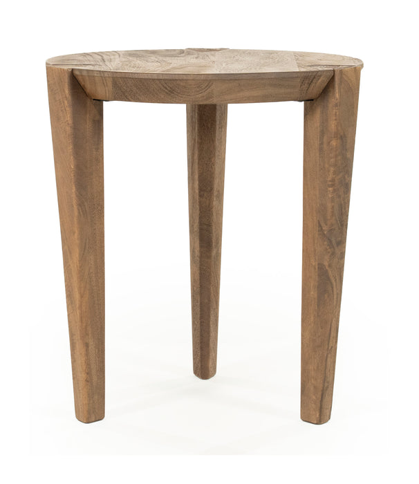 Eleonora Ronde Bijzettafel Davina Mangohout, 40cm - Bruin