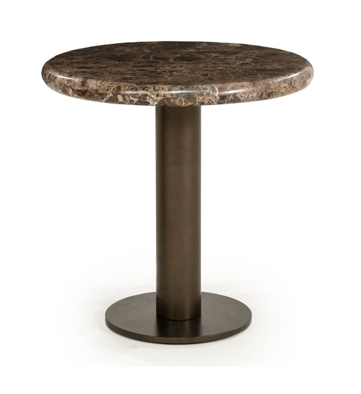 Eleonora Ronde Bijzettafel Luigi Marmer, 45cm - Bruin - ThatLyfeStyle