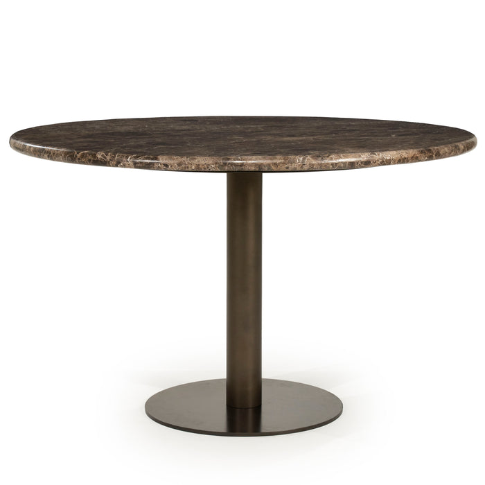 Eleonora Ronde Eettafel Luigi Marmer, 127cm - Bruin