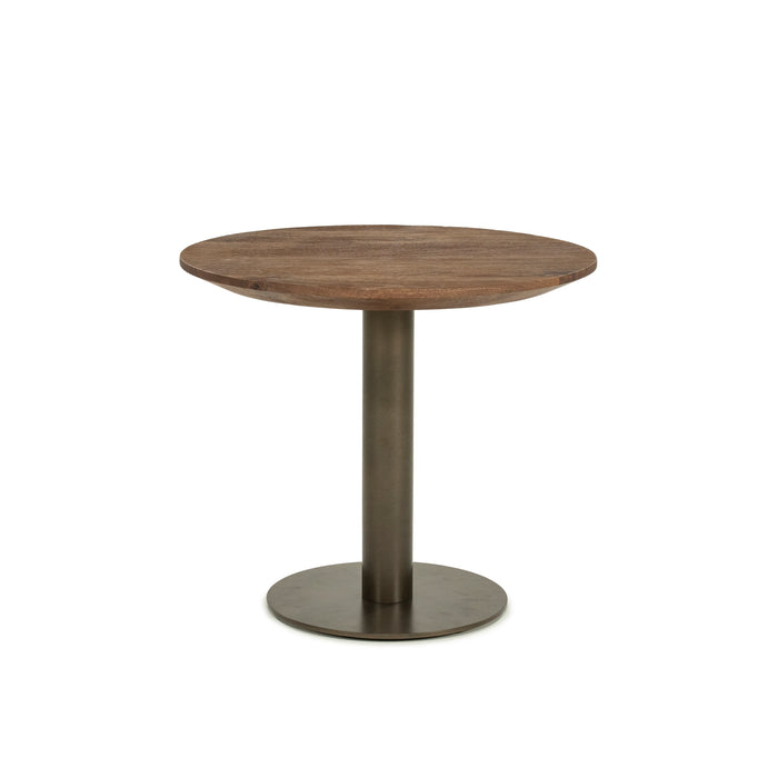 Eleonora Ronde Salontafel Esila Mangohout, 50cm - Bruin