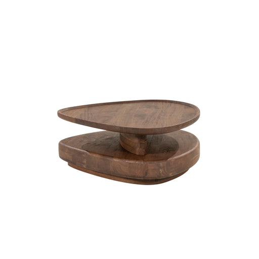 Eleonora Organische Salontafel Nino Mangohout, 80 x 80cm - Bruin - ThatLyfeStyle