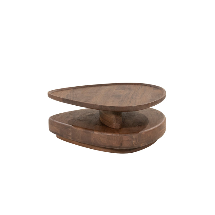 Eleonora Organische Salontafel Nino Mangohout, 80 x 80cm - Bruin