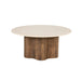 Eleonora Ronde Salontafel Bodhi Marmer en mangohout, 80cm - Bruin