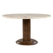 Eleonora Ronde Eettafel Ted Marmer en mangohout, 130cm - Bruin
