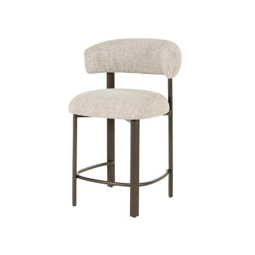 Eleonora Barstoel Bettina Veso stof - Taupe (zithoogte 65cm)