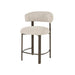 Eleonora Barstoel Bettina Veso stof - Taupe (zithoogte 65cm)