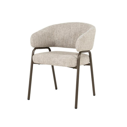 Eleonora Eetkamerstoel Fabrice Veso stof - Taupe