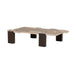 Eleonora Salontafel Macy MDF en essenhoutfineer, 130 x 85cm - Beige