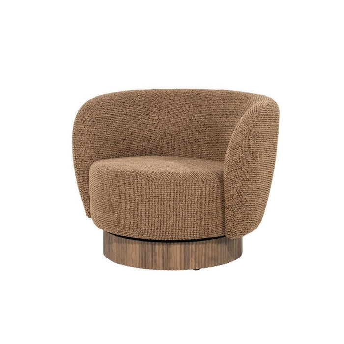 Eleonora Fauteuil Norah Yke-stof - Bruin