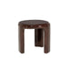 Eleonora Ronde Bijzettafel Kane High gloss beton, 50cm - Bruin