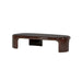 Eleonora Salontafel Kane High gloss beton, 140 x 65cm - Bruin - Ovaal
