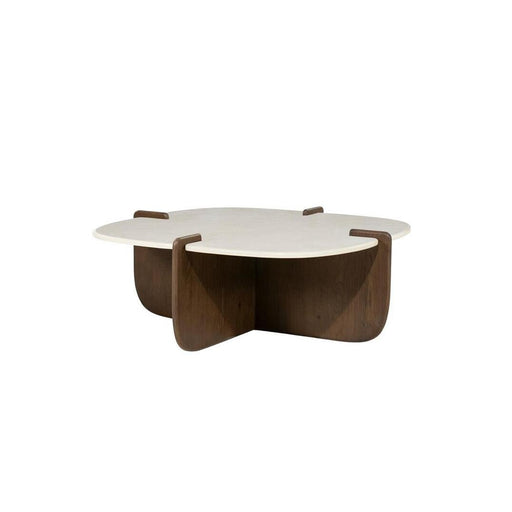 Eleonora Salontafel Filou Keramieken eiken, 80 x 80cm - Bruin - Organisch