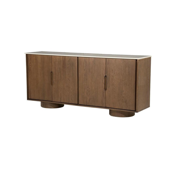 Eleonora Dressoir Leandro Eiken & Keramiek, 180cm - Bruin