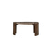 Eleonora Organische Salontafel Niklas Emperador marmer en mangohout, 73 x 46cm - Bruin - Rond