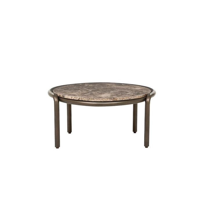 Eleonora Ronde Salontafel Silke Emperador marmer, Ø68cm - Bruin