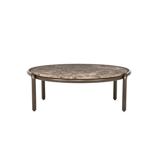 Eleonora Ronde Salontafel Silke Emperador marmer, Ø83cm - Bruin