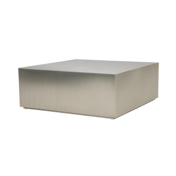 Eleonora Salontafel Glen Geborsteld RVS, 90 x 90cm - Antique Brass - Vierkant