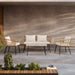 Nohr Loungeset Agustina Rattan, Met bank, 2 loungestoelen en tafel - Naturel