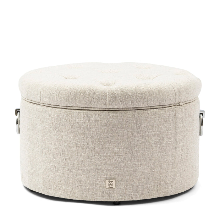 Rivièra Maison Poef Park Avenue Rich Tweed - Antique White