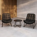 Nohr Loungeset Laurissa Met 2 loungestoelen en tafel - Grijs/Zwart