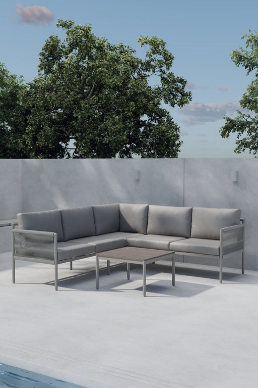 Nohr Loungeset Marena Met hoekbank en tafel - Beige - ThatLyfeStyle