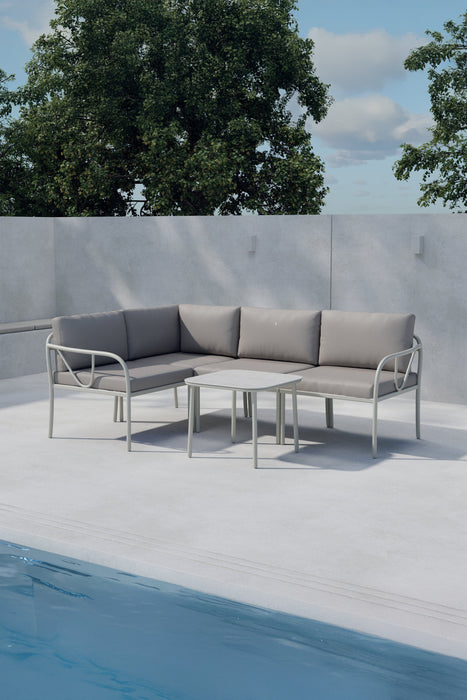 Nohr Loungeset Kalicia Met hoekbank en tafel - Bruin/Beige - ThatLyfeStyle
