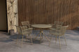 Nohr Tuinset Quanette met tuintafel en 4 stoelen - Beige - Rond
